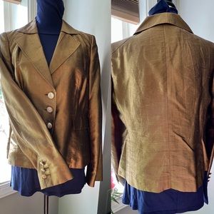 Les Copains Gold Silk blazer 💛